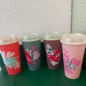 STARBUCKS COLOR CHANGING TUMBLERS  SET OF 4
